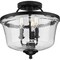 Progress Lighting Bowman Collection Black Three-Light Semi-Flush Convertible P350148-031 - alternate 1
